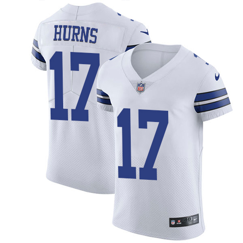 Nike Cowboys #17 Allen Hurns White Men's Stitched NFL Vapor Untouchable Elite Jersey - Click Image to Close